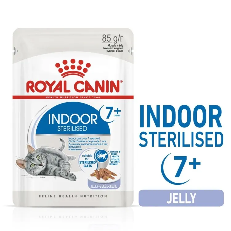 feline health nutrition indoor 7+ jelly (wet food pouch) 85 g