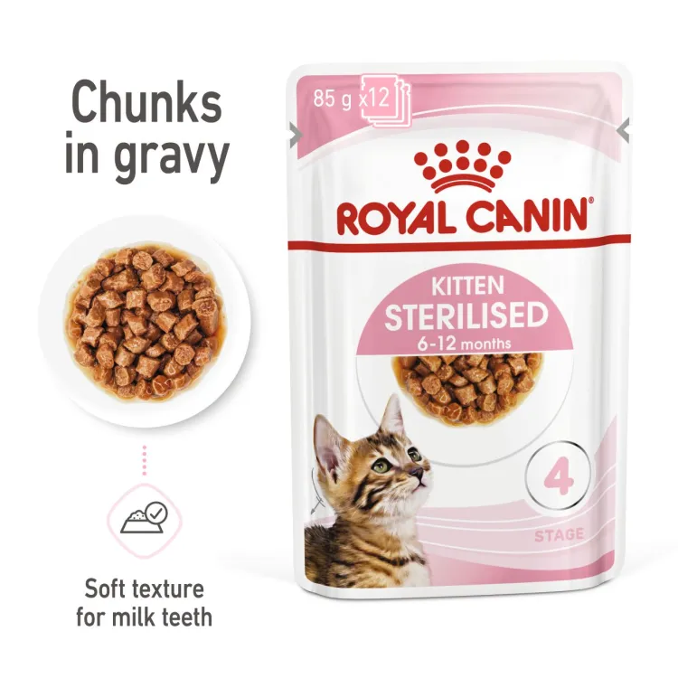 feline health nutrition kitten sterilised gravy (wet food pouch) 85 g
