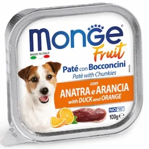 Monge Canine Pate with chunkies Duck and Orange 100 g