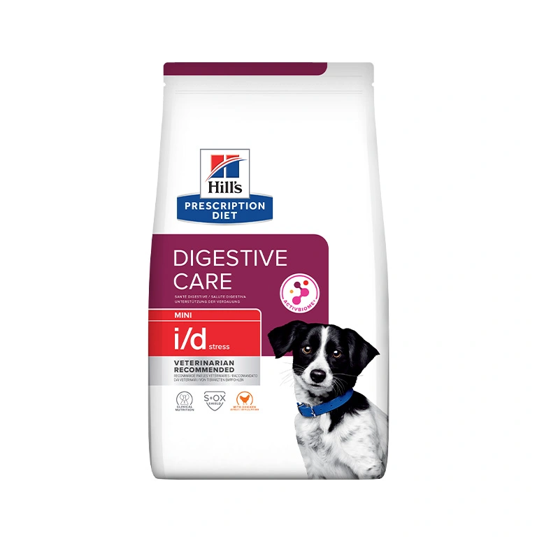 hill’s prescription diet digestive care i/d stress mini dog food with chicken 1 – 3 kg