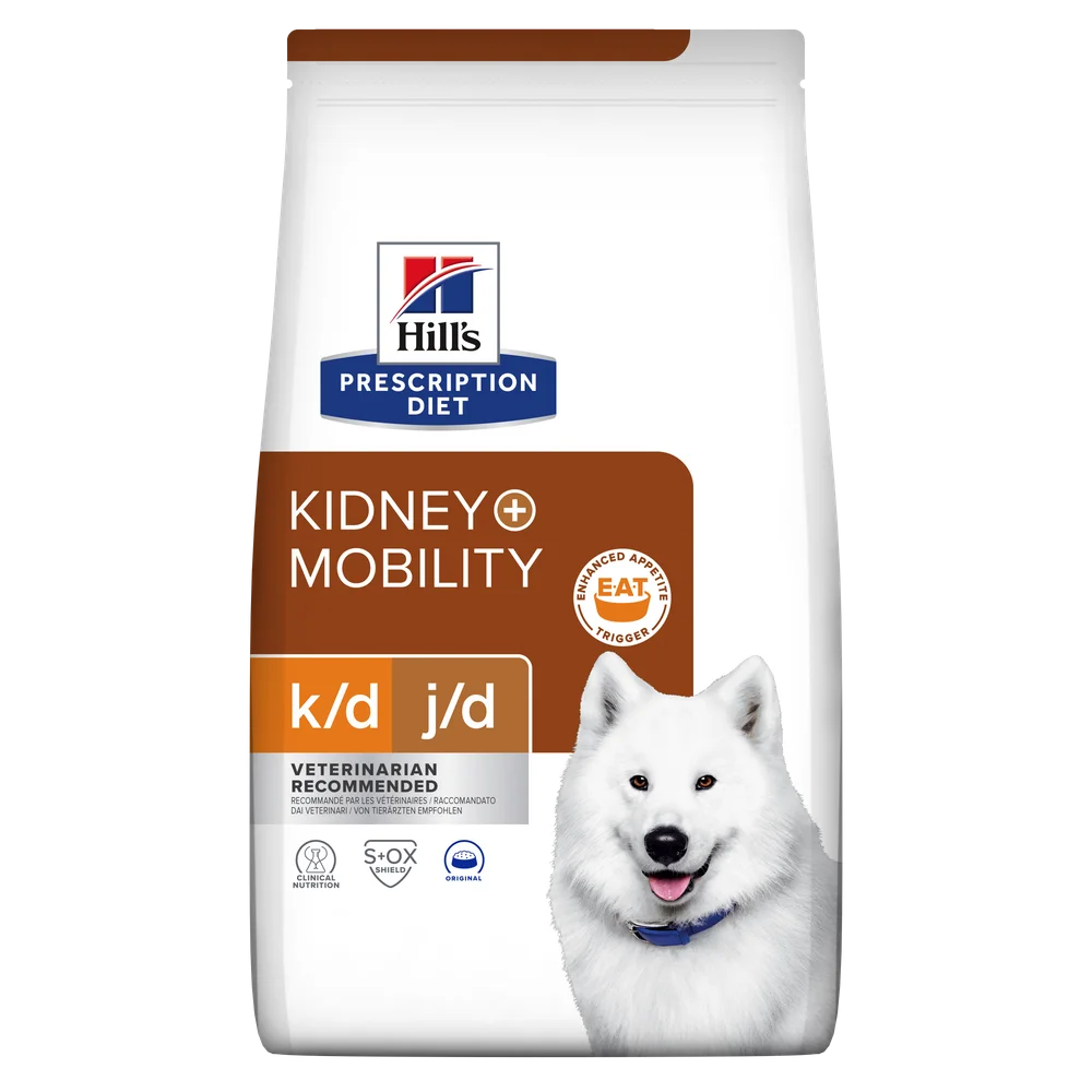 hill’s prescription diet kidney care k/d + mobility j/d dog food with chicken 4kg