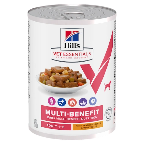 hill’s vet essentials multi benefit wet dog food with chicken & vegetables 363g