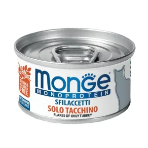 monge feline natural superpremium monoprotein flakes only turkey 80 g