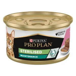 purina pro plan adult sterilised maintenance wet cat food terrine with salmon and tuna 85 g