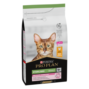 purina pro plan sterilised adult delicate digestion dry cat food with chicken