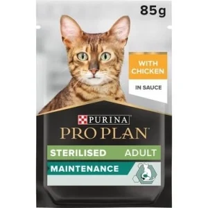 purina pro plan sterilised adult wet cat food chicken in gravy 85 g